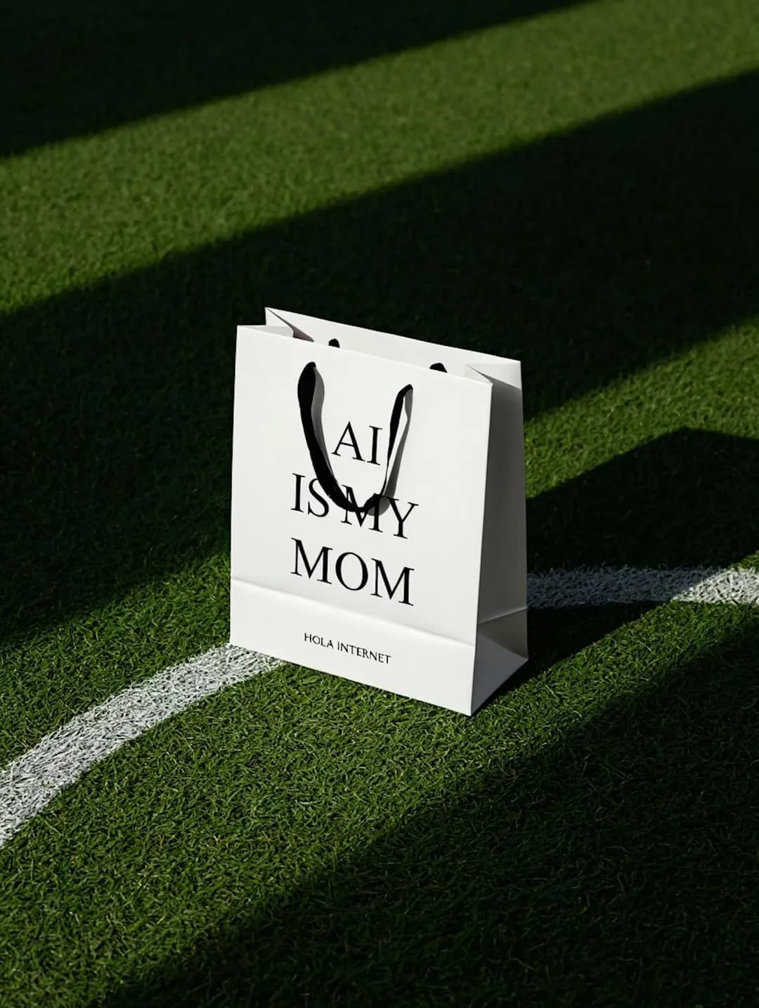Shopping bag on turf